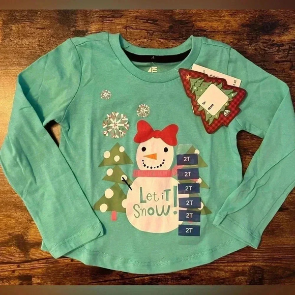 ADTN | toddler girls holiday t-shirt. Size: 2T - Picture 1 of 12